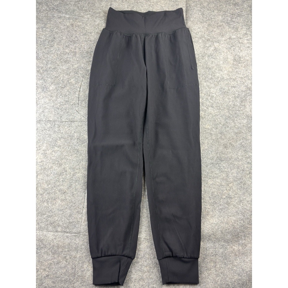 Athleta Salutation Rib Jogger Womens S‎ Black Pull On Performance Sweatpants